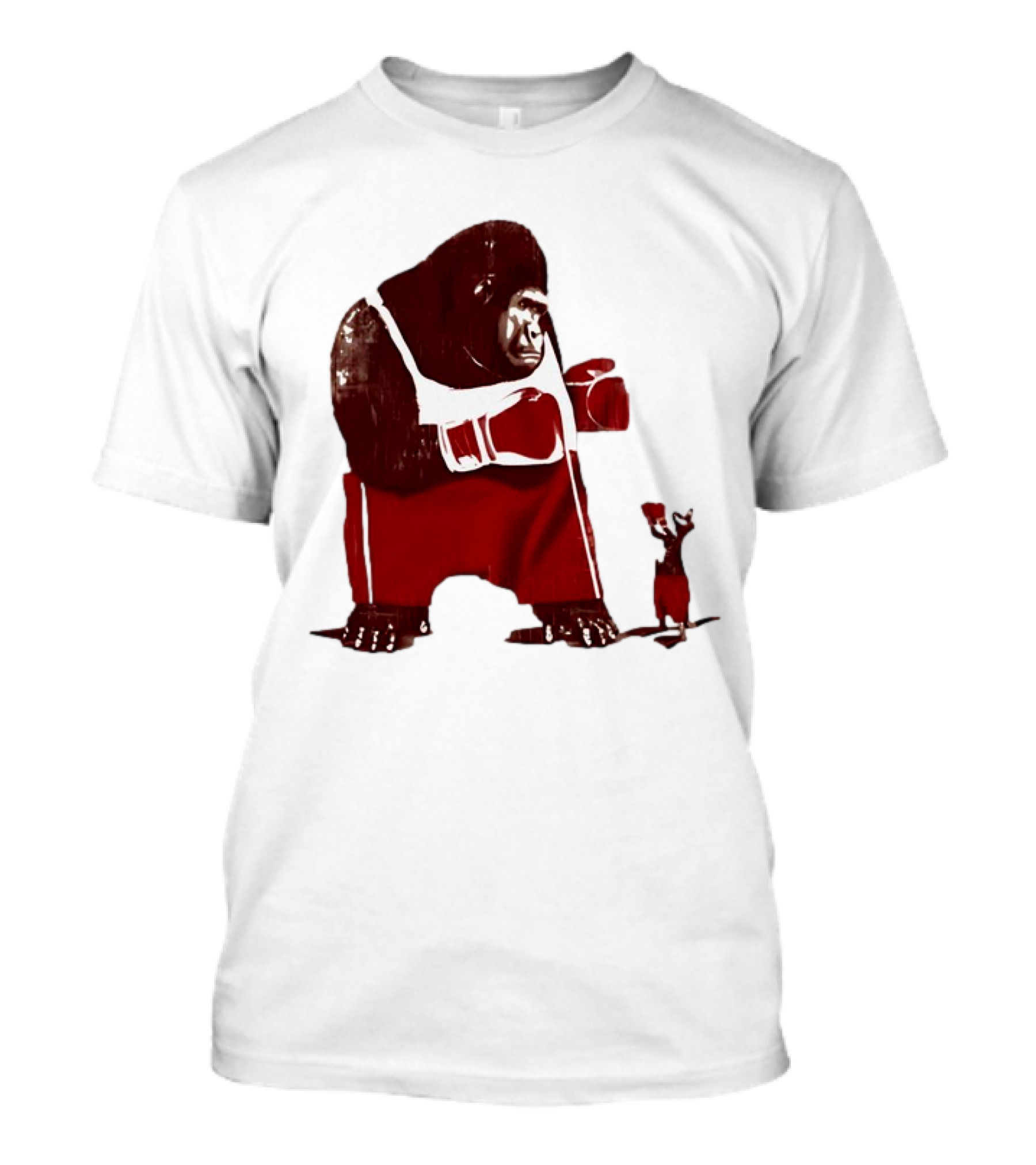 Gorilla Faces Kangaroo Boxing Match T-Shirt