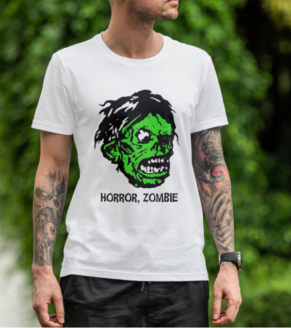 Kirk Hammett Horror Zombie Green Face T-Shirt