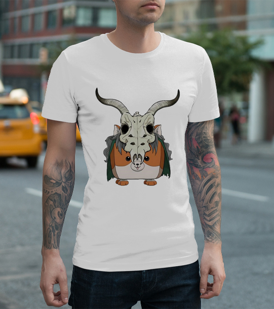 Slay with Cheeks Classic Hamster in Goat Skull Mask T-Shirt