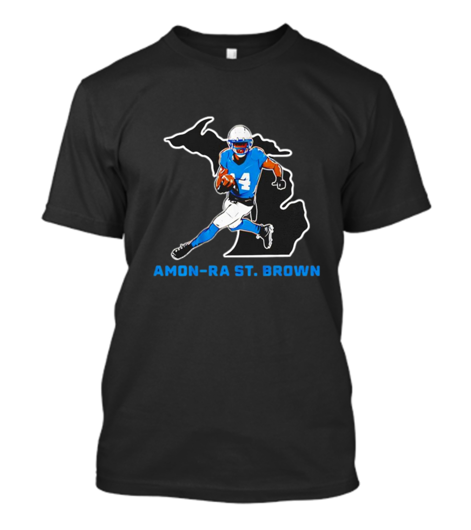 Amon-Ra St. Brown Detroit Lions Star Michigan Vintage T-Shirt