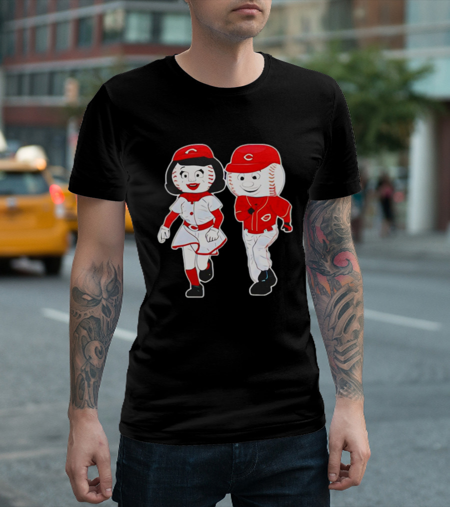 Cincinnati Reds Rosie Red and Mr. Red Mascots T-Shirt
