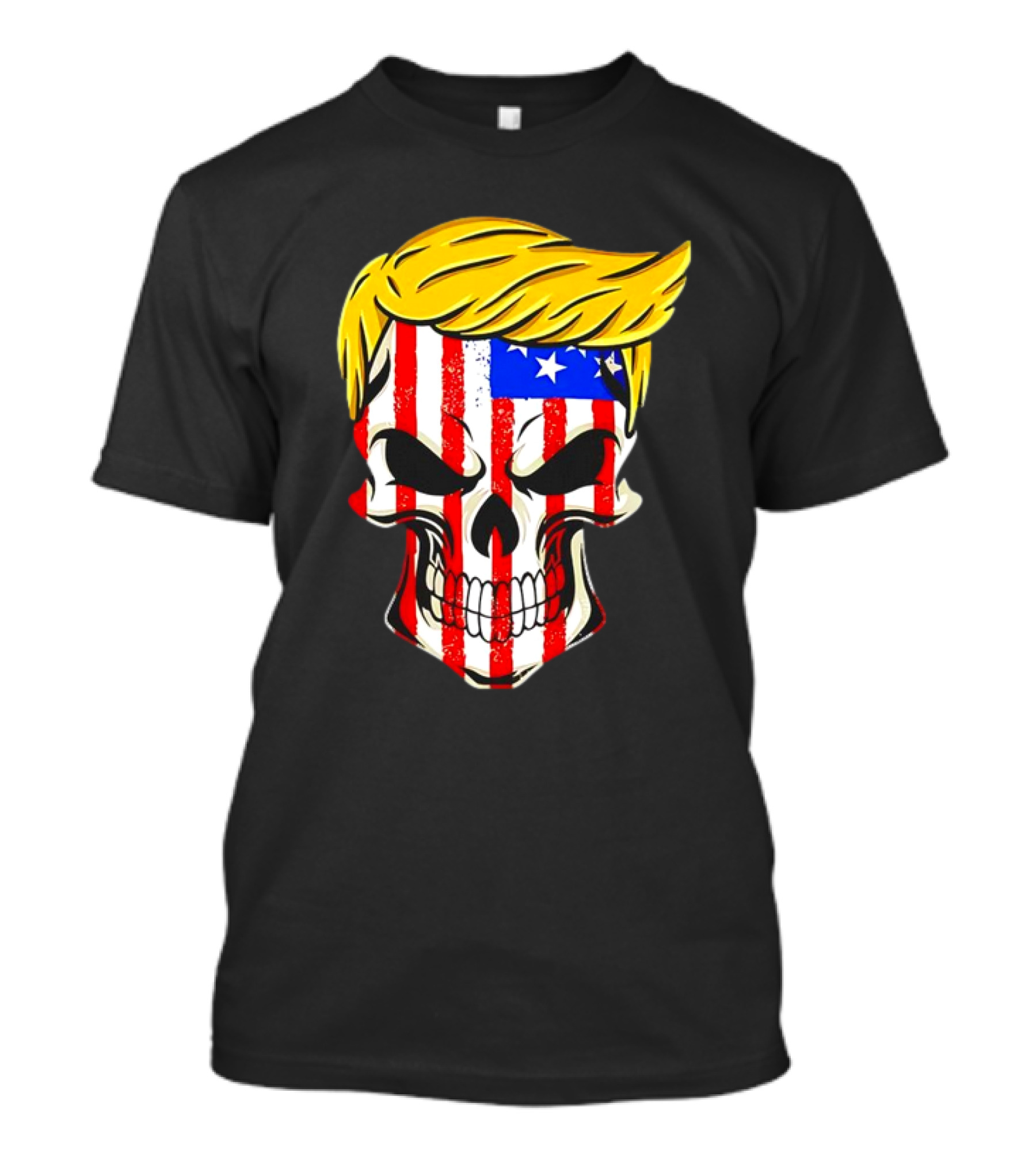 Donald Trump Skull With American Flag T-Shirt