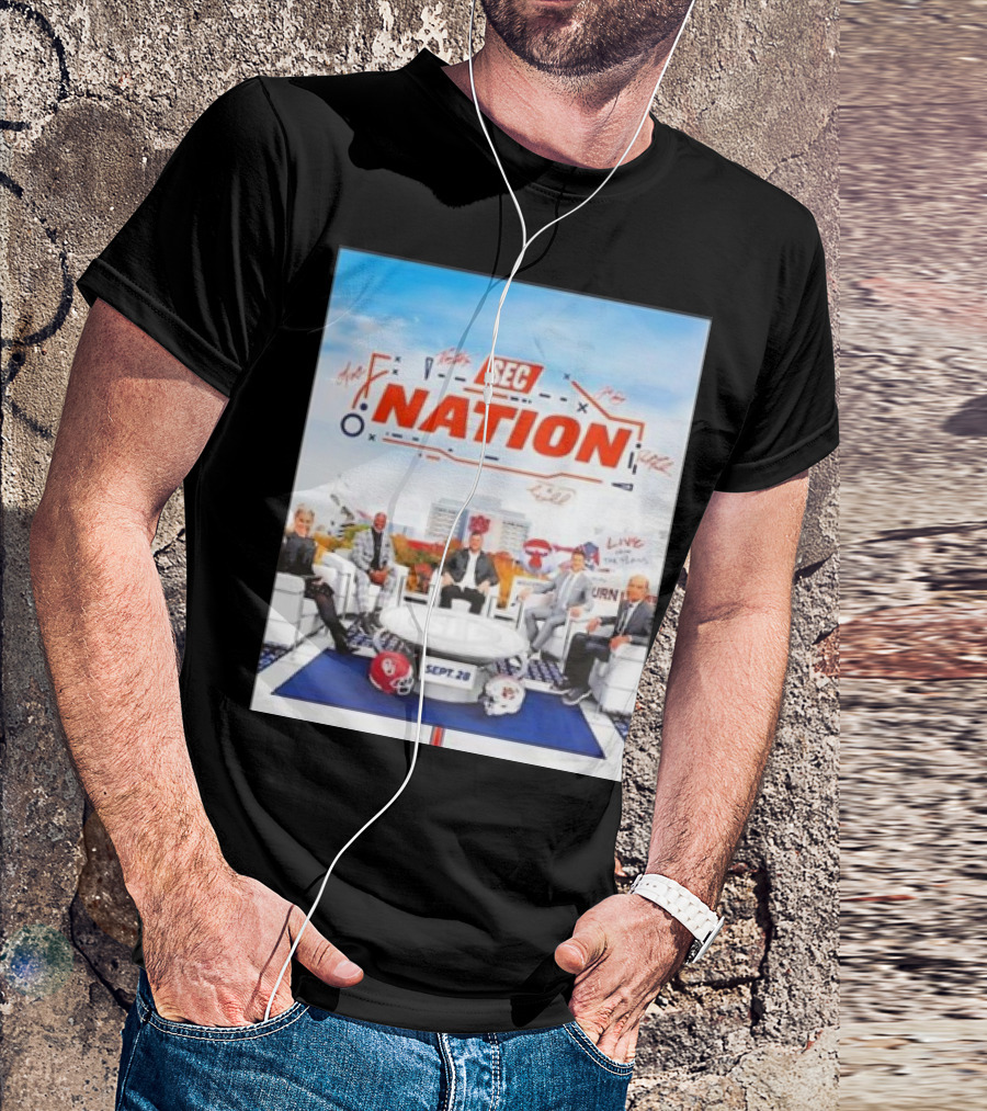 Sec Nation Sept. 28 Oklahoma Sooners Vs Auburn Tigers Football T-Shirt