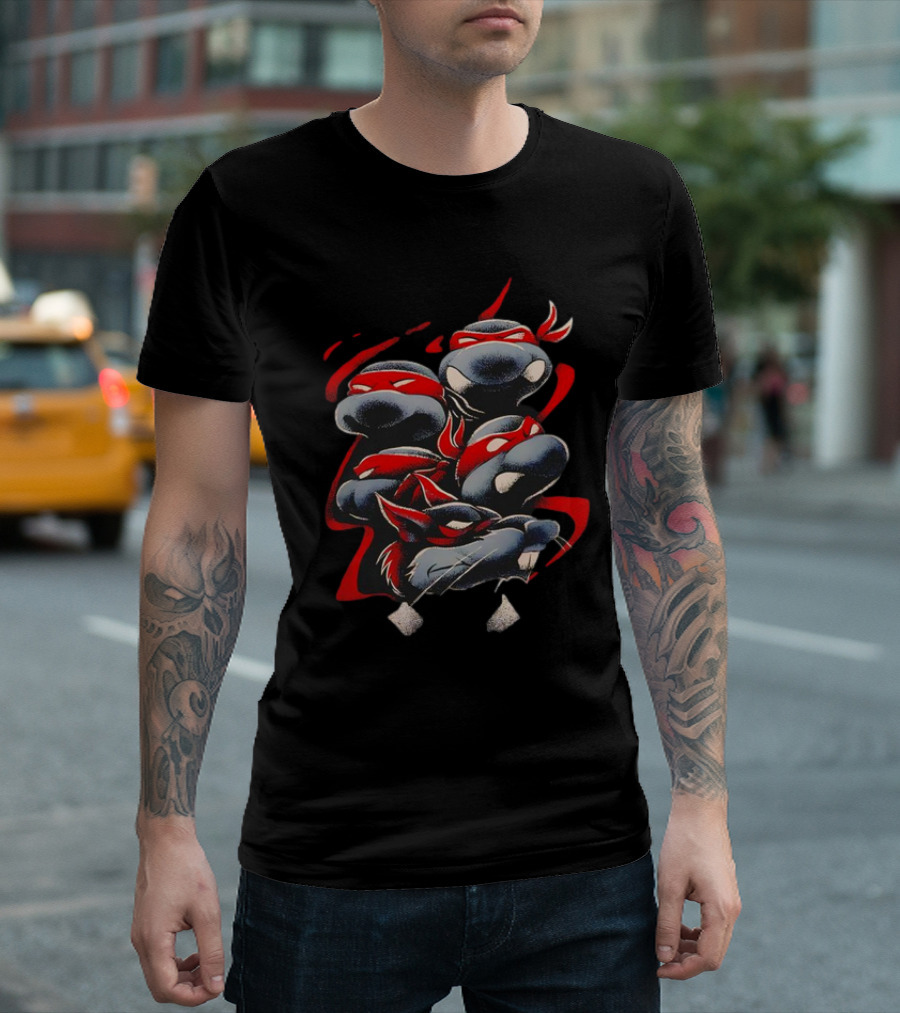 Teenage Mutant Ninja Turtles Splinter Father And Sons Red Mask T-Shirt