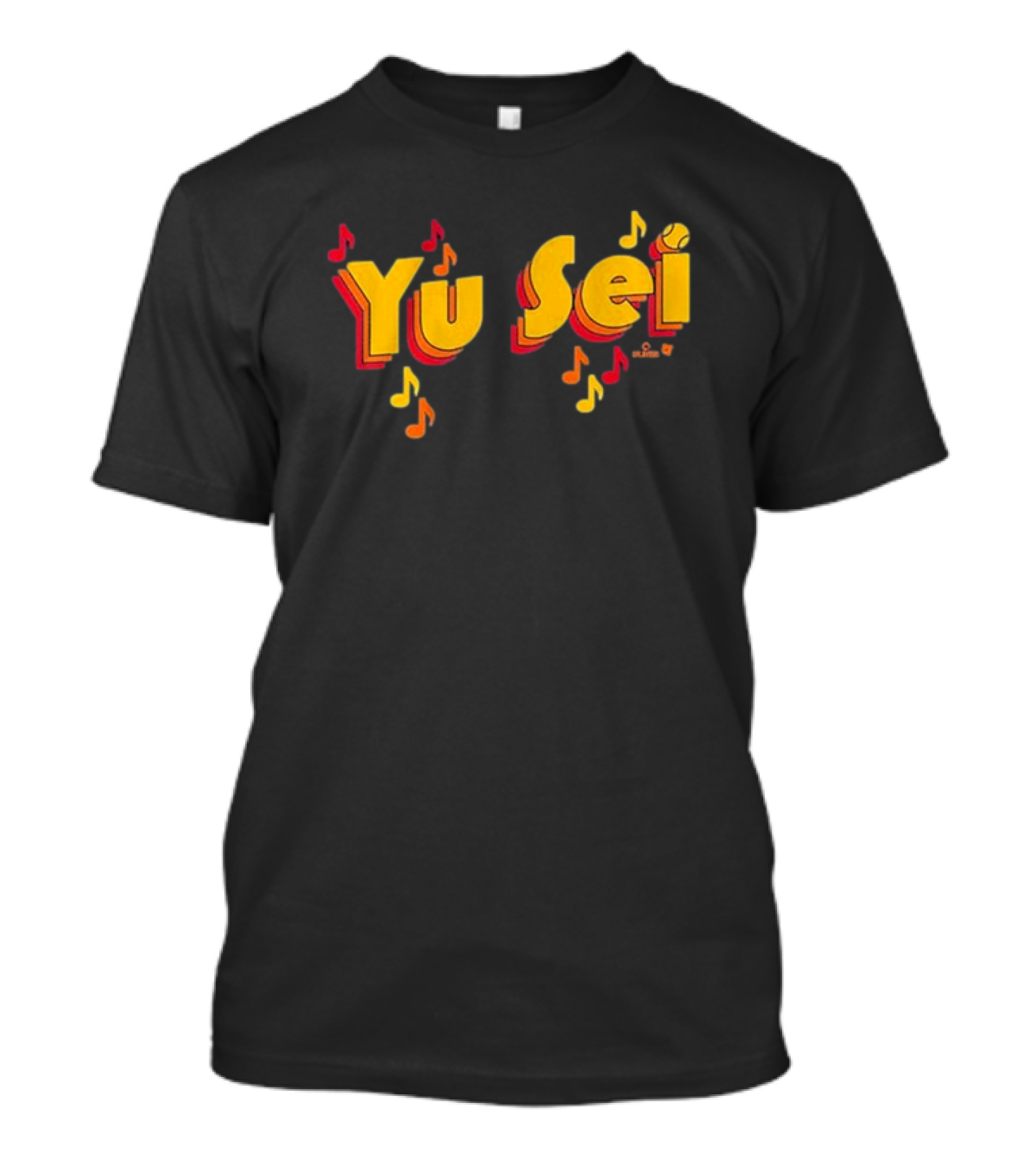 Yu Sei Yusei Kikuchi Music Notes Baseball T-Shirt