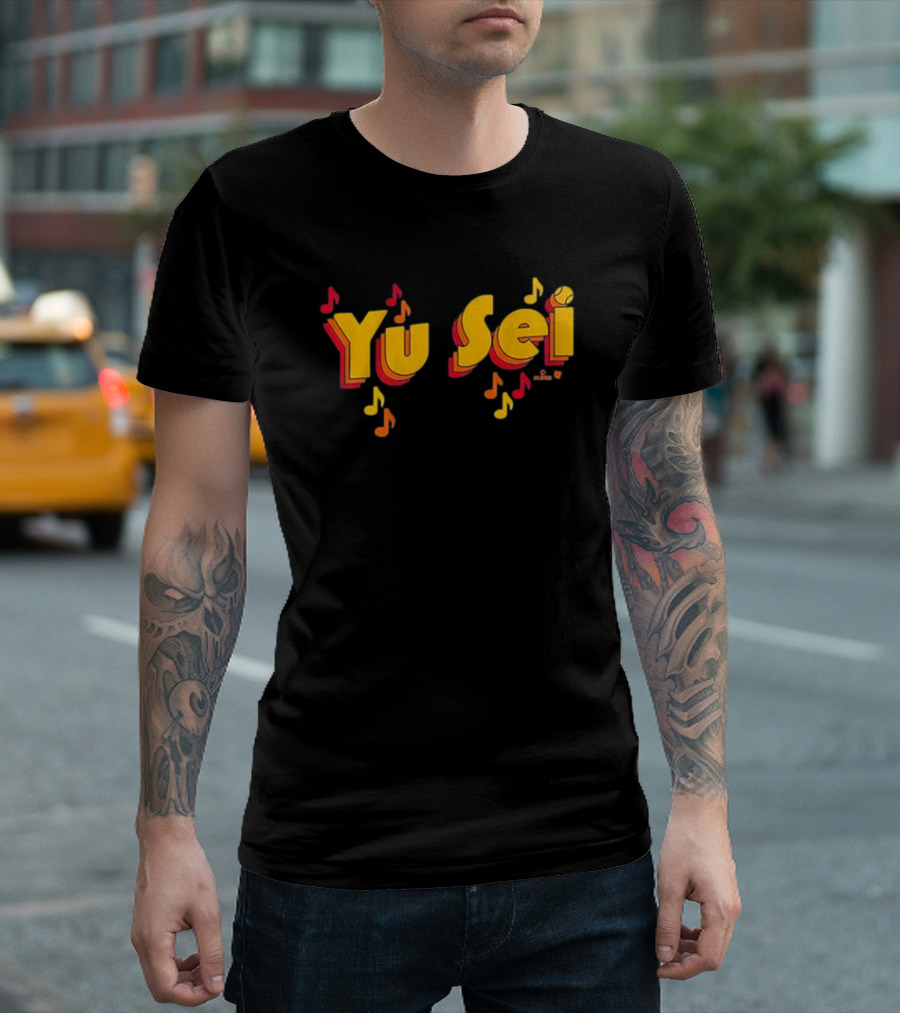 Yu Sei Yusei Kikuchi Music Notes Baseball T-Shirt