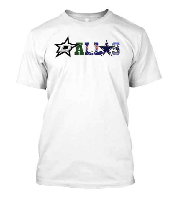 Dallas Mavericks Stars Rangers Cowboys Skyline Basketball NBA T-Shirt