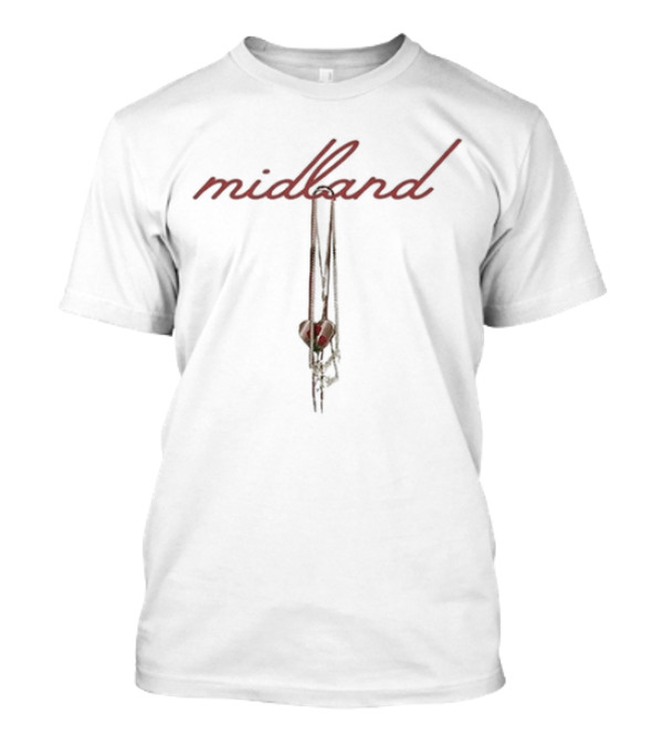 Midland Scripted Heart Bolo Tie T-Shirt