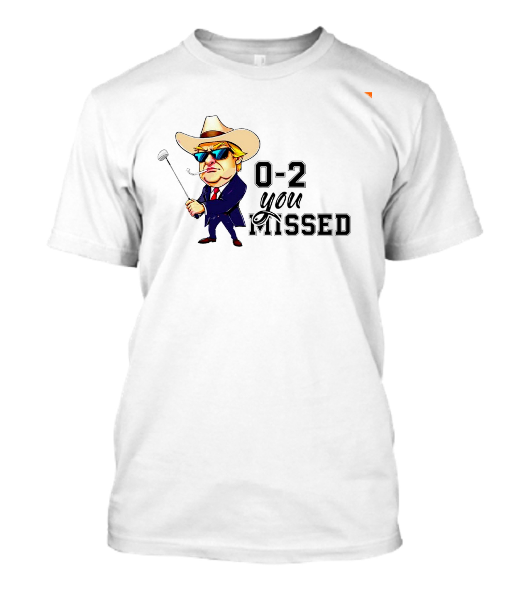Trump Cowboy 0-2 You Missed Twice President 2024 Vintage T-Shirt