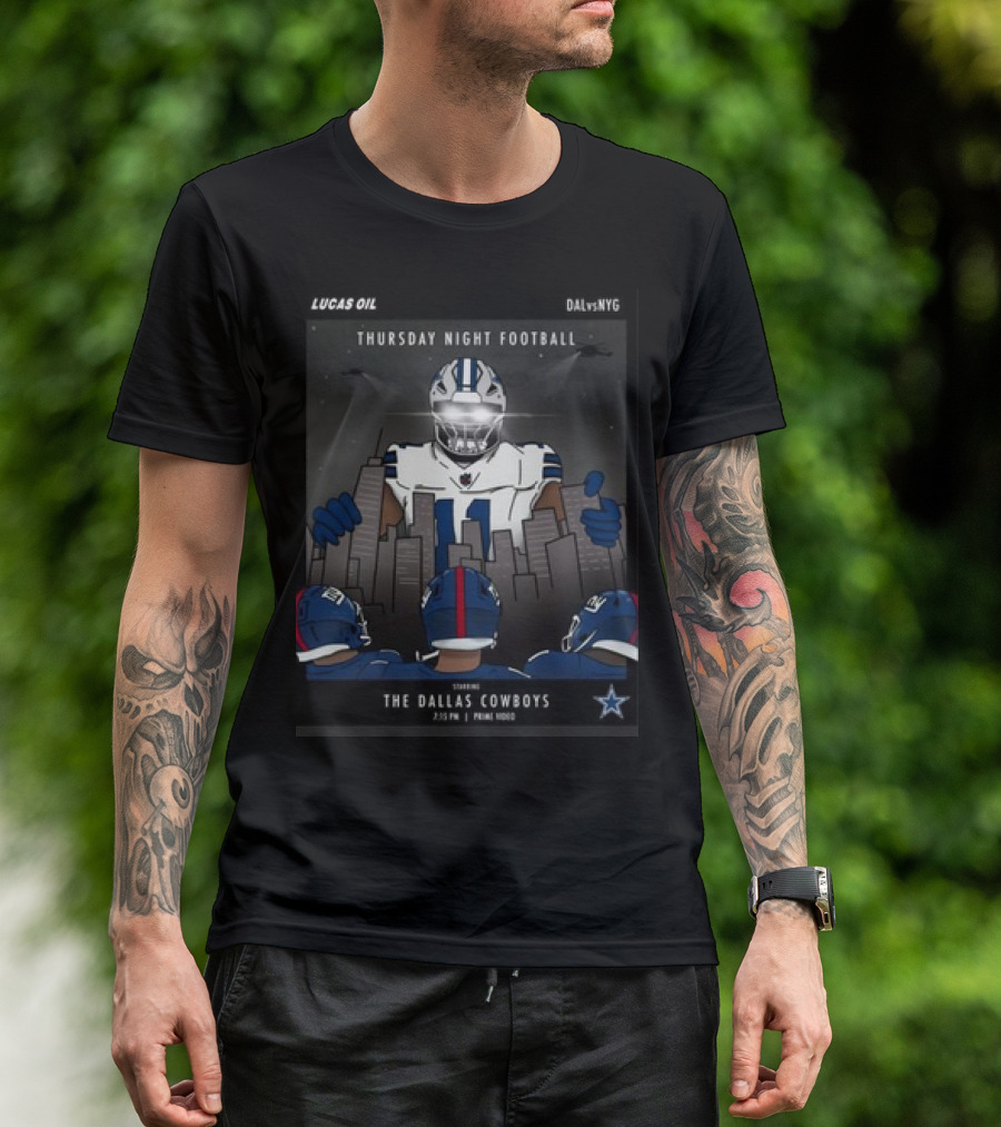 LUCAS OIL THURSDAY NIGHT FOOTBALL DALvsNYG STARRING THE DALLAS COWBOYS T-Shirt