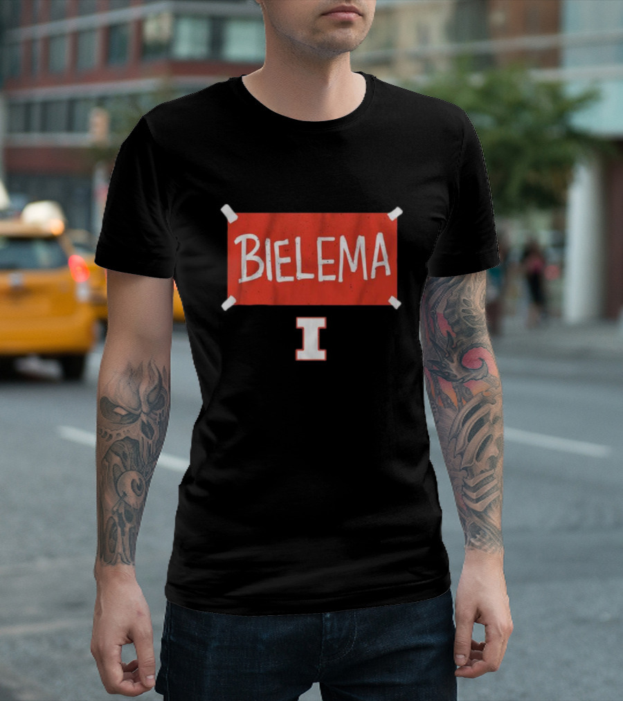 Bielema Illinois Football Banner T-Shirt