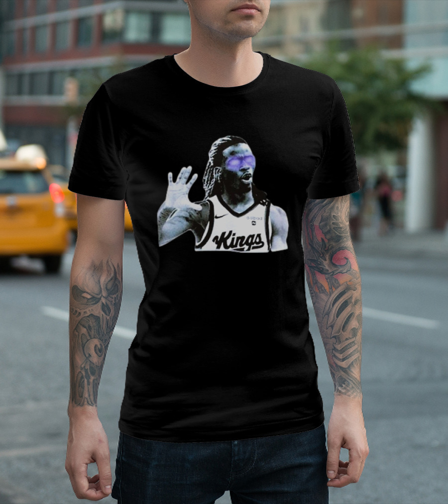 Keon Ellis Sacramento Kings Dark Basketball Player T-Shirt