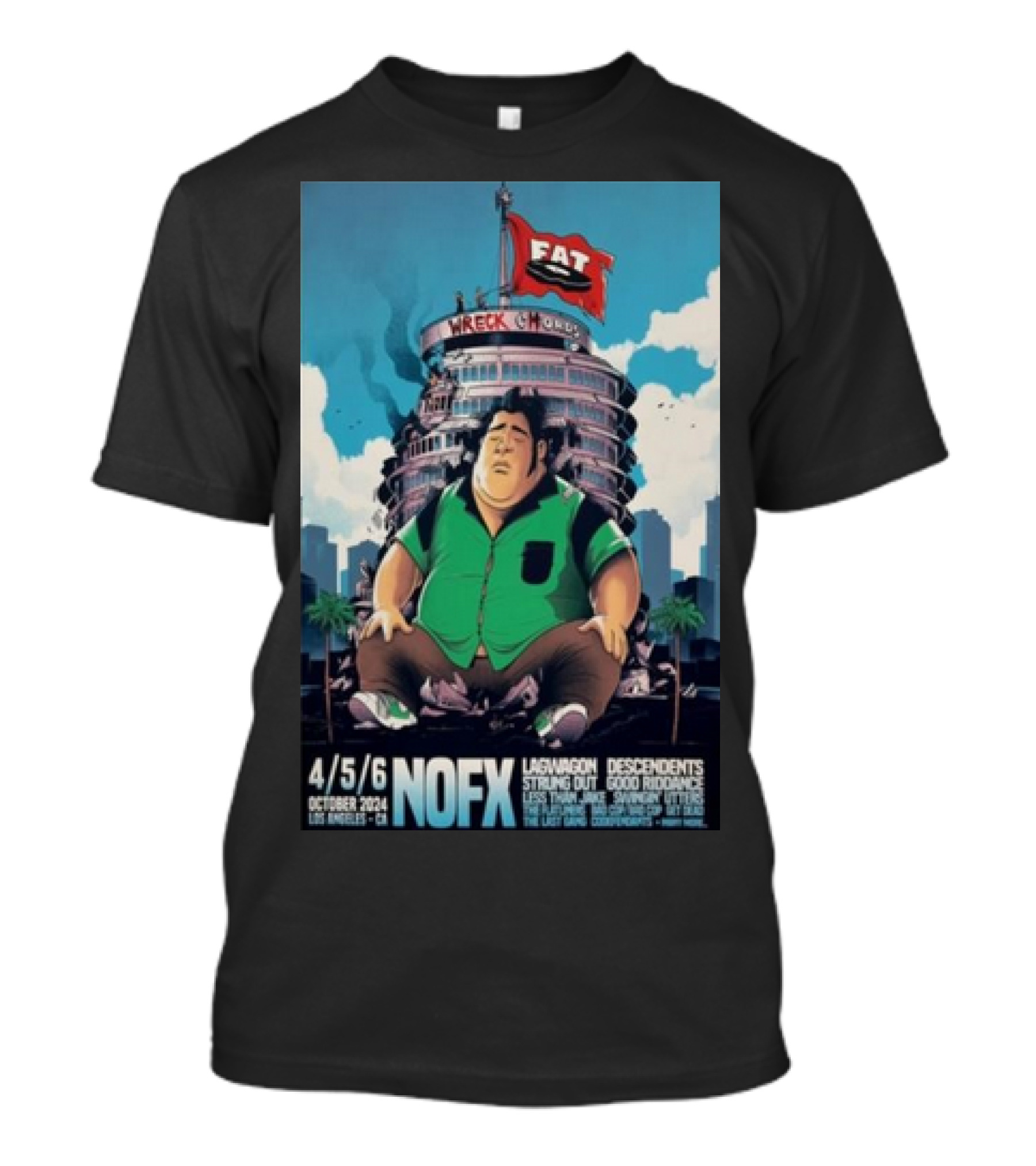 Nofx Fat Wreck Chords Los Angeles October 4-6 2024 Lagwagon Strung Out Good Riddance T-Shirt