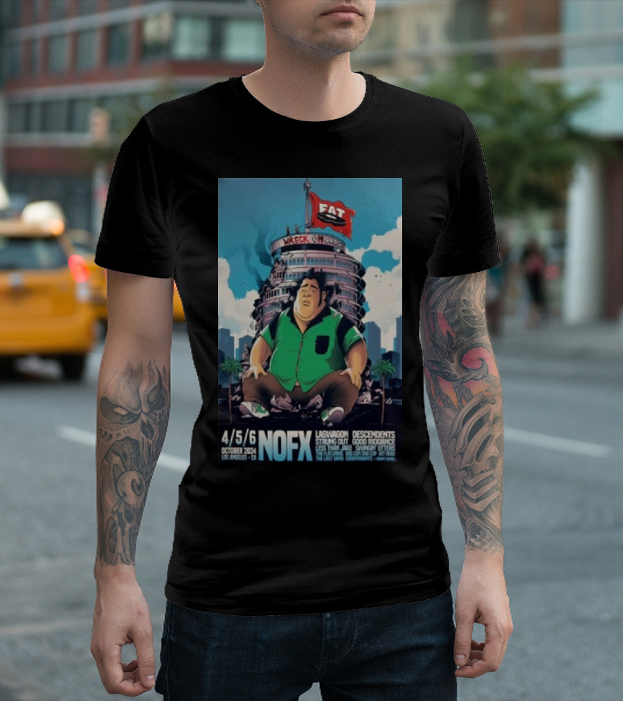 Nofx Fat Wreck Chords Los Angeles October 4-6 2024 Lagwagon Strung Out Good Riddance T-Shirt