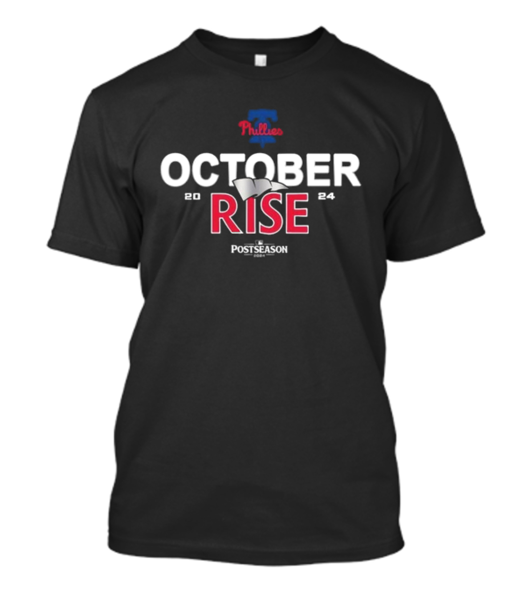Philadelphia Phillies October Rise 2024 Postseason MLB Playoffs Journey T-Shirt