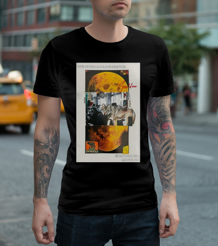 Ryan Adams Wolverhampton Wolves and Moons 25 September 2024 Wulfrun Hall Continental T-Shirt