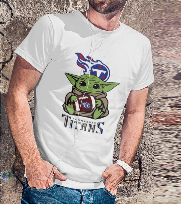 Baby Yoda Star Wars Tennessee Titans NFL Football Season T-Shirt
