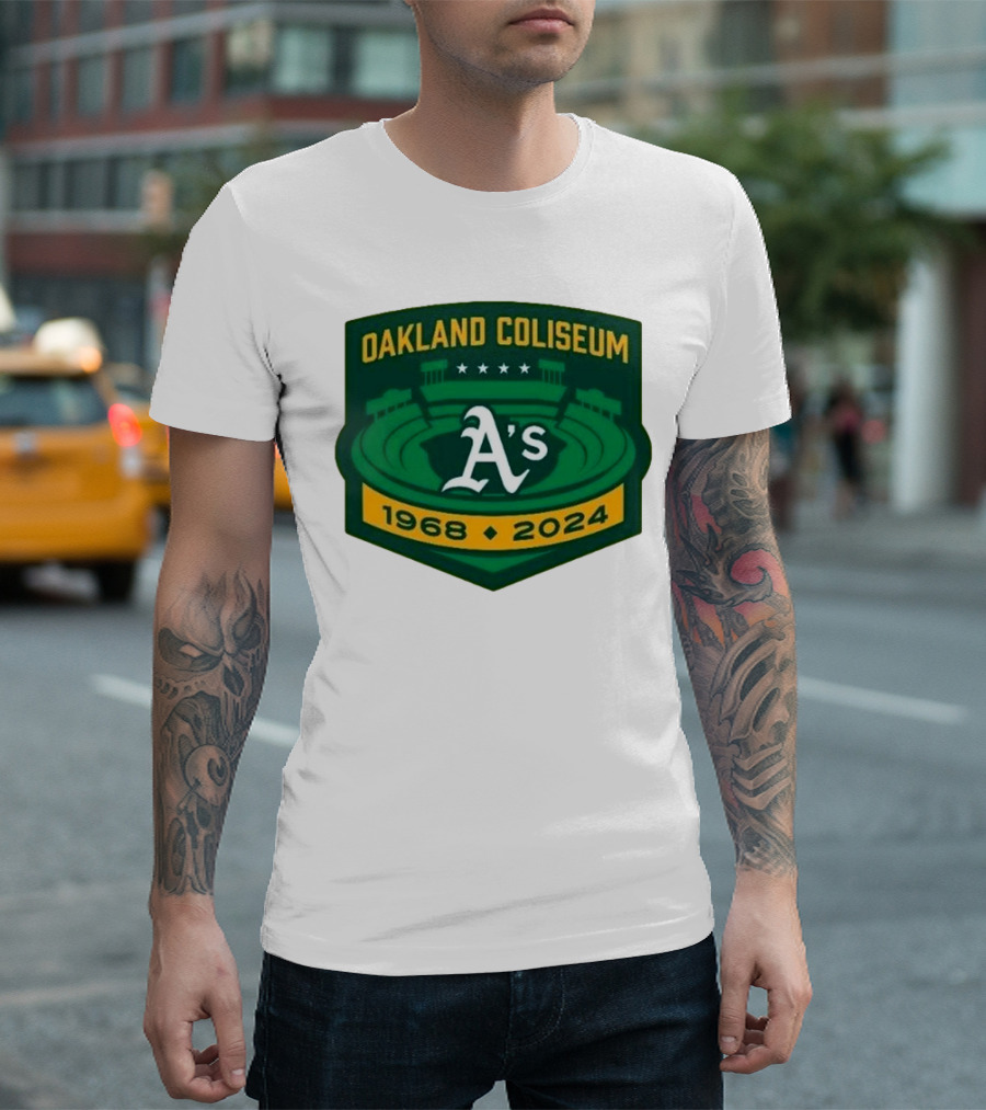Oakland Athletics A's Oakland Coliseum 1968-2024 T-Shirt