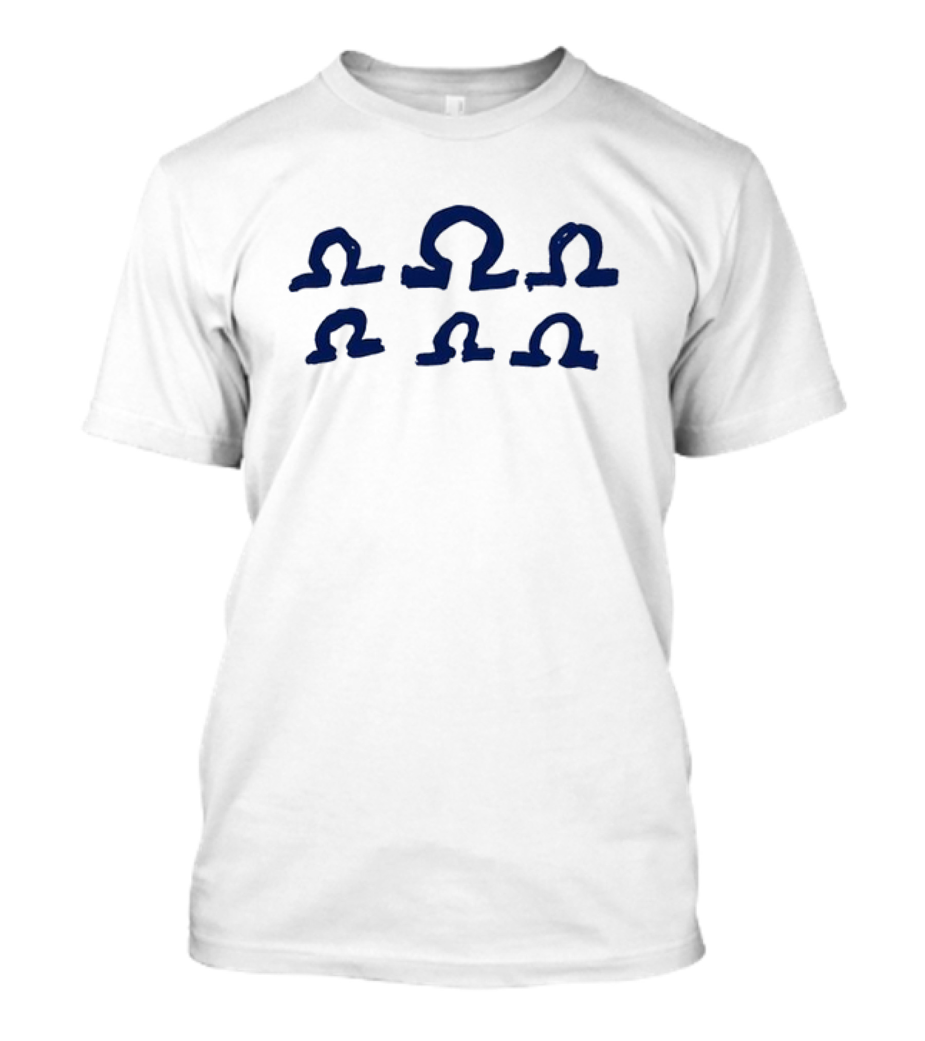 Rosalia Omega Symbol Pattern Cropped T-Shirt