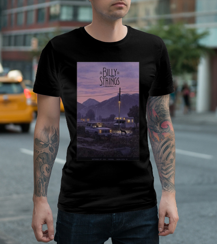 Billy Strings September 28 2024 Renewal Buena Vista Co Mountains Truck Scene T-Shirt