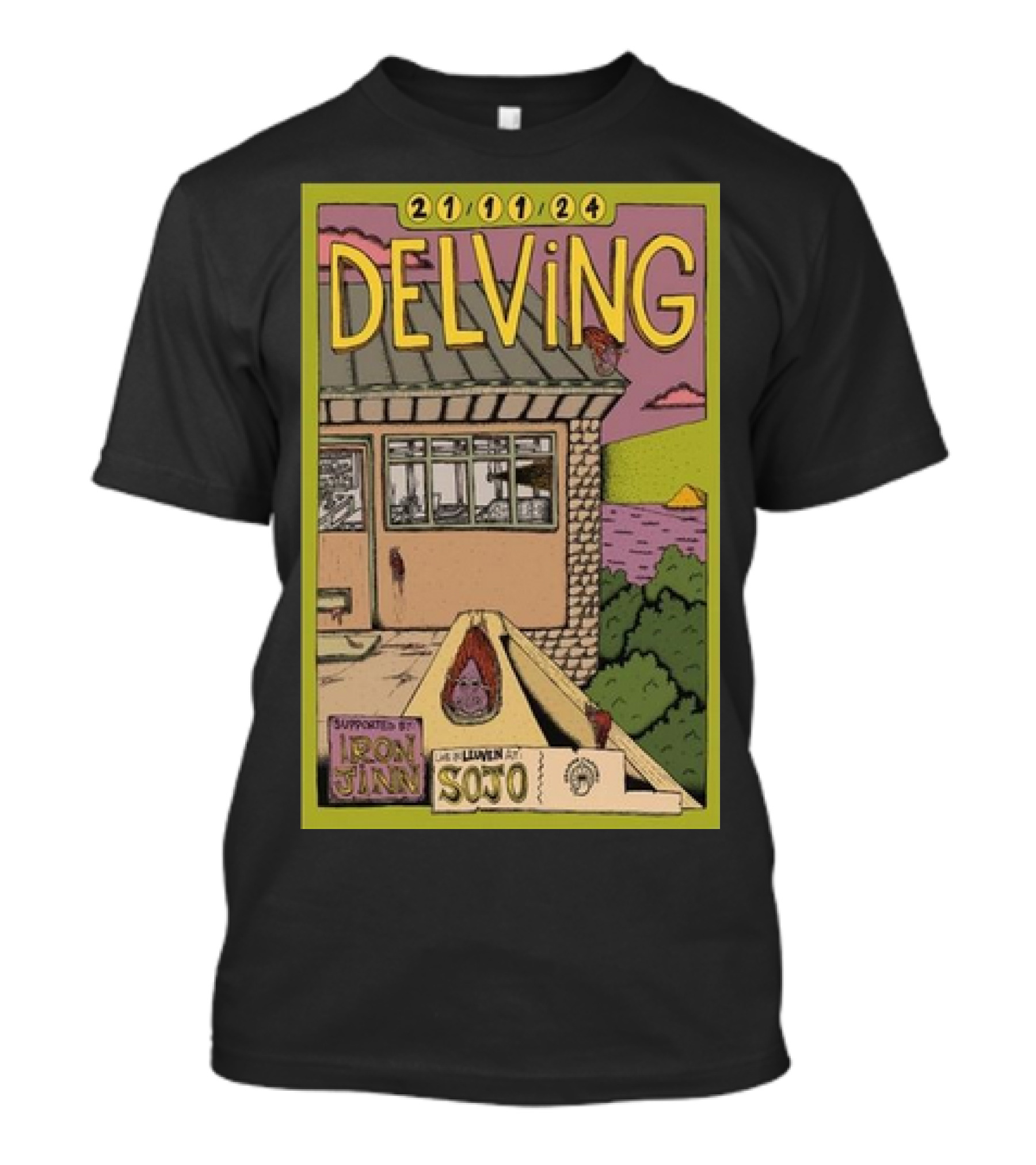 DELVING 21/11/24 Supported By Iron Jinn Live In Leuven At SOJO T-Shirt