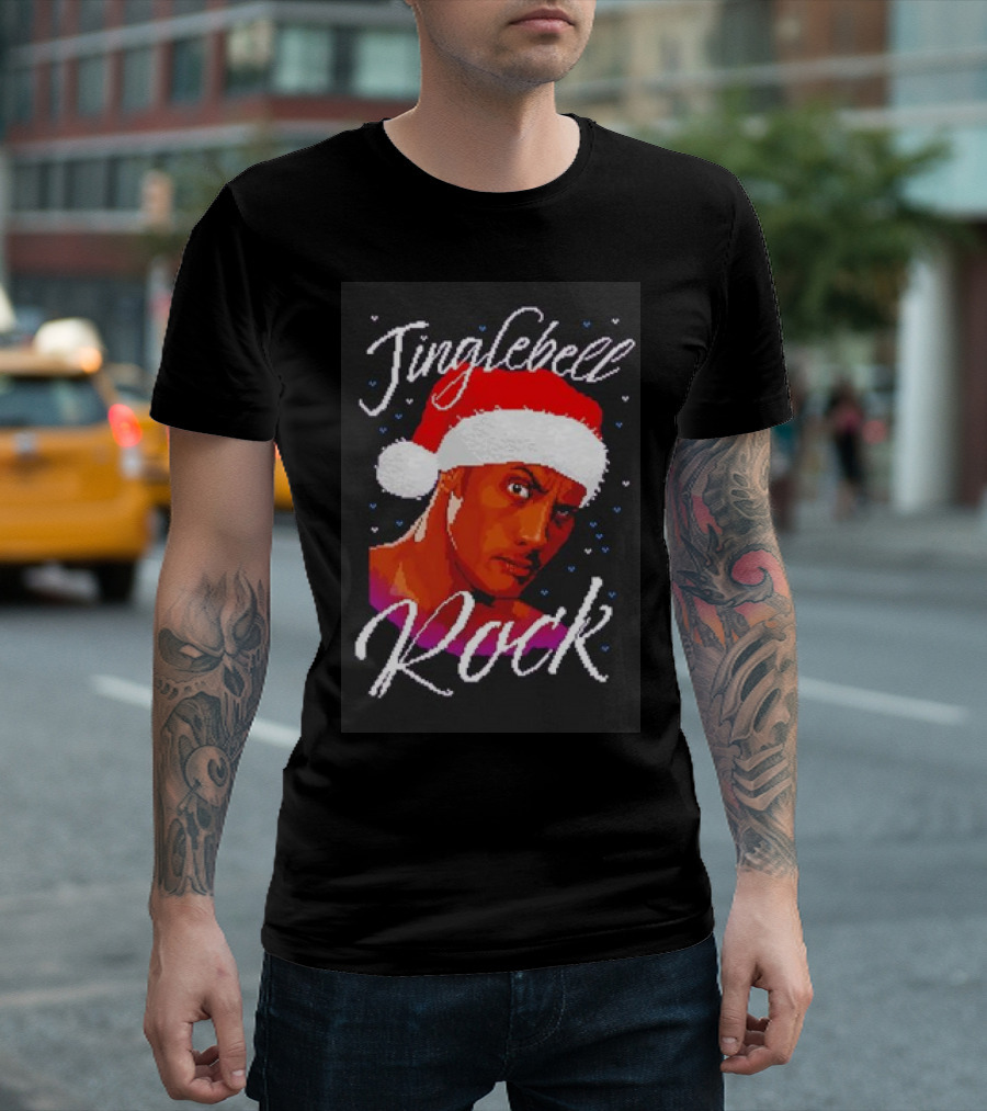 Jinglebell Rock Christmas Santa Hat T-Shirt