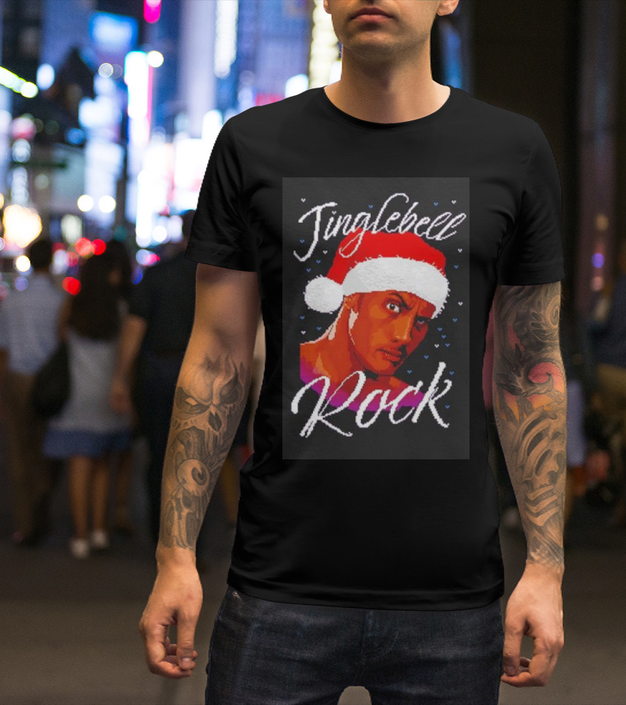 Jinglebell Rock Christmas Santa Hat T-Shirt