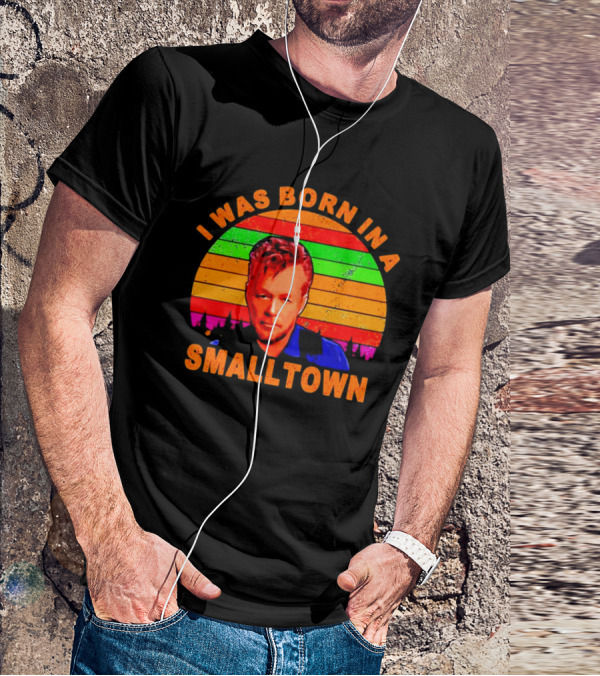 I Was Born In A Small Town Vintage John Mellencamp Retro Sunset T-Shirt