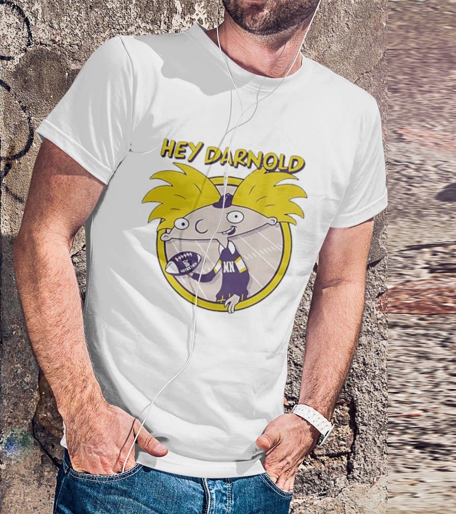 Hey Darnold Minnesota Football Cartoon Character MN Football T-Shirt