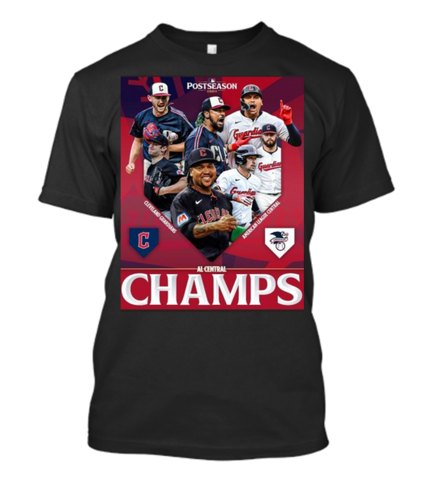 Cleveland Guardians Postseason AL Central Champs 2024 Baseball T-Shirt