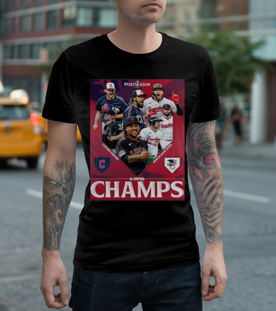Cleveland Guardians Postseason AL Central Champs 2024 Baseball T-Shirt
