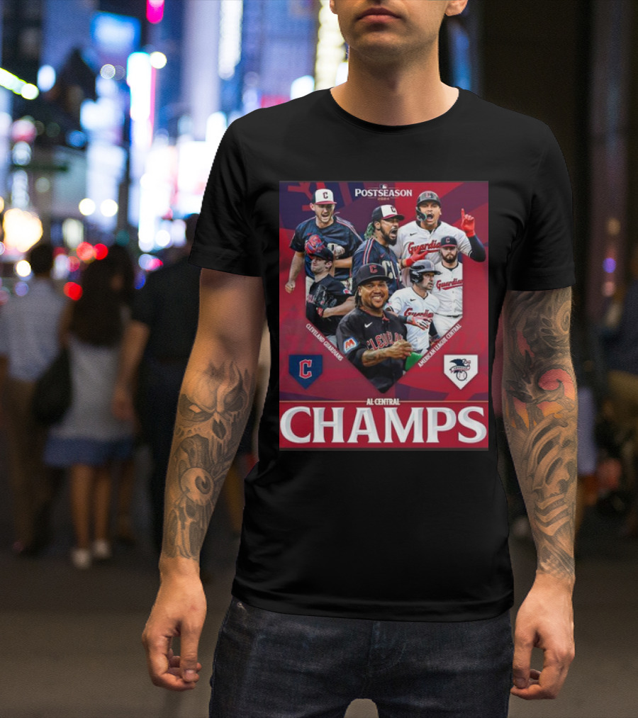 Cleveland Guardians Postseason AL Central Champs 2024 Baseball T-Shirt