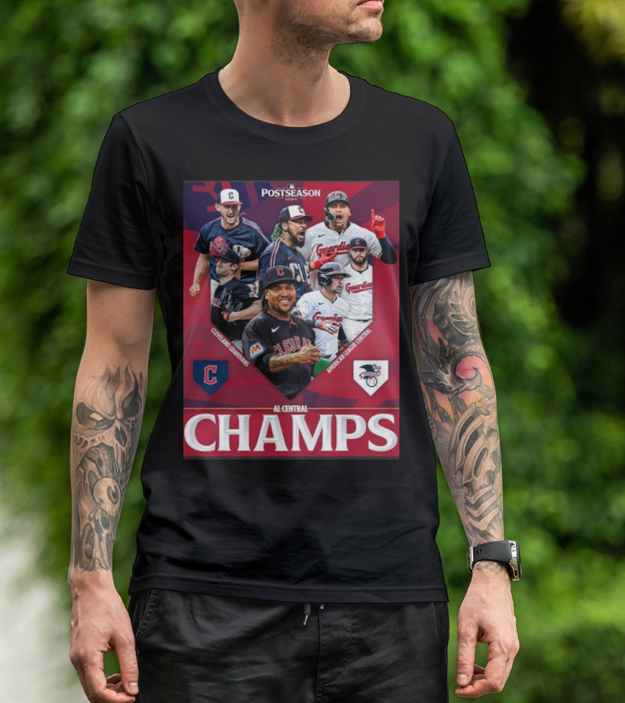 Cleveland Guardians Postseason AL Central Champs 2024 Baseball T-Shirt