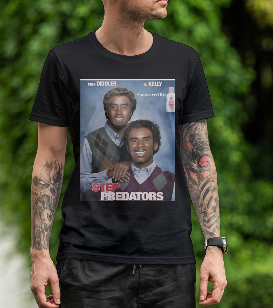 Puff Diddler And R. Kelly Sponsored By Johnson's Step Predators T-Shirt