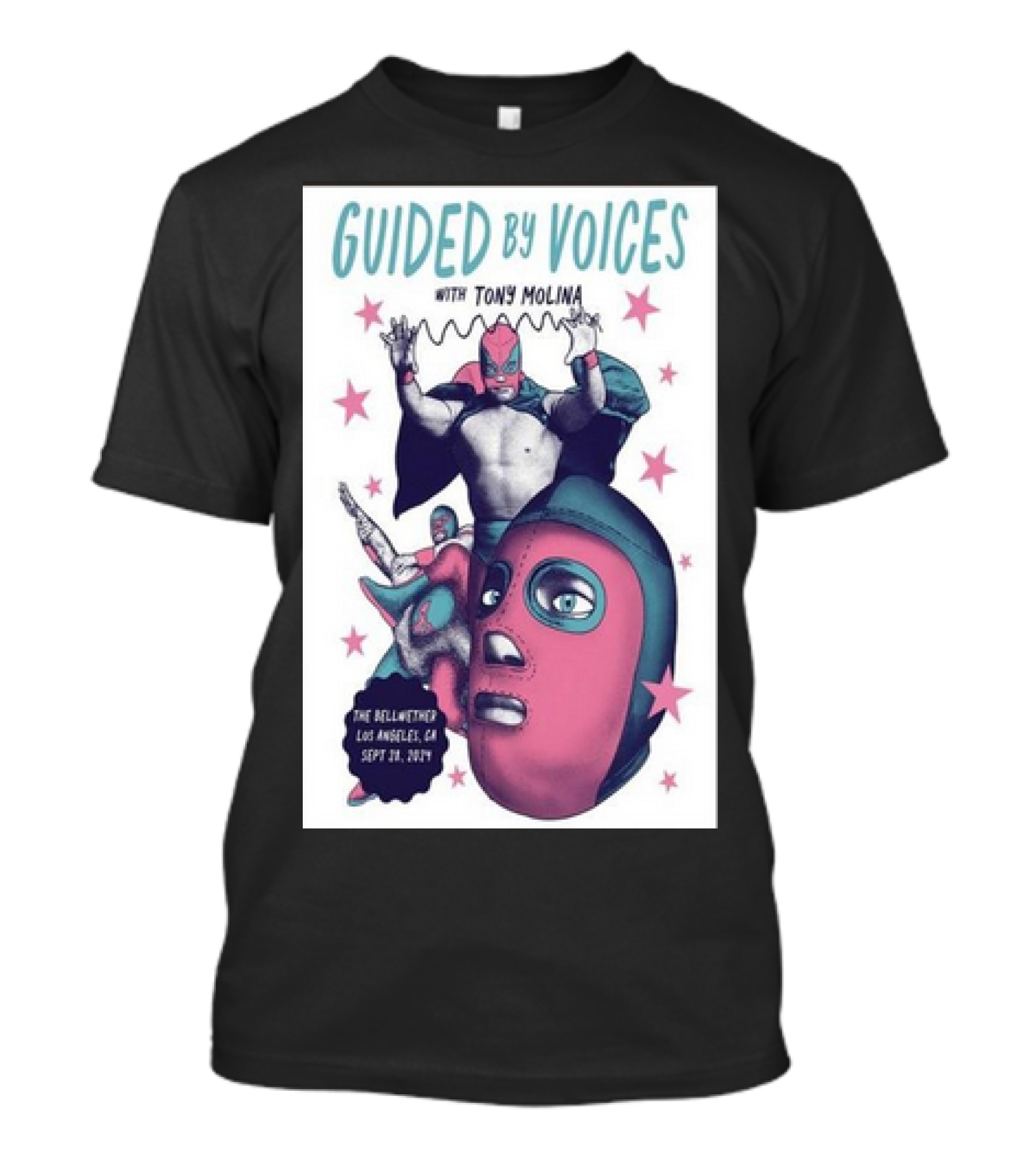 Guided By Voices With Tony Molina The Bellwether Los Angeles CA Sept 28 2024 Luchador Aesthetic T-Shirt