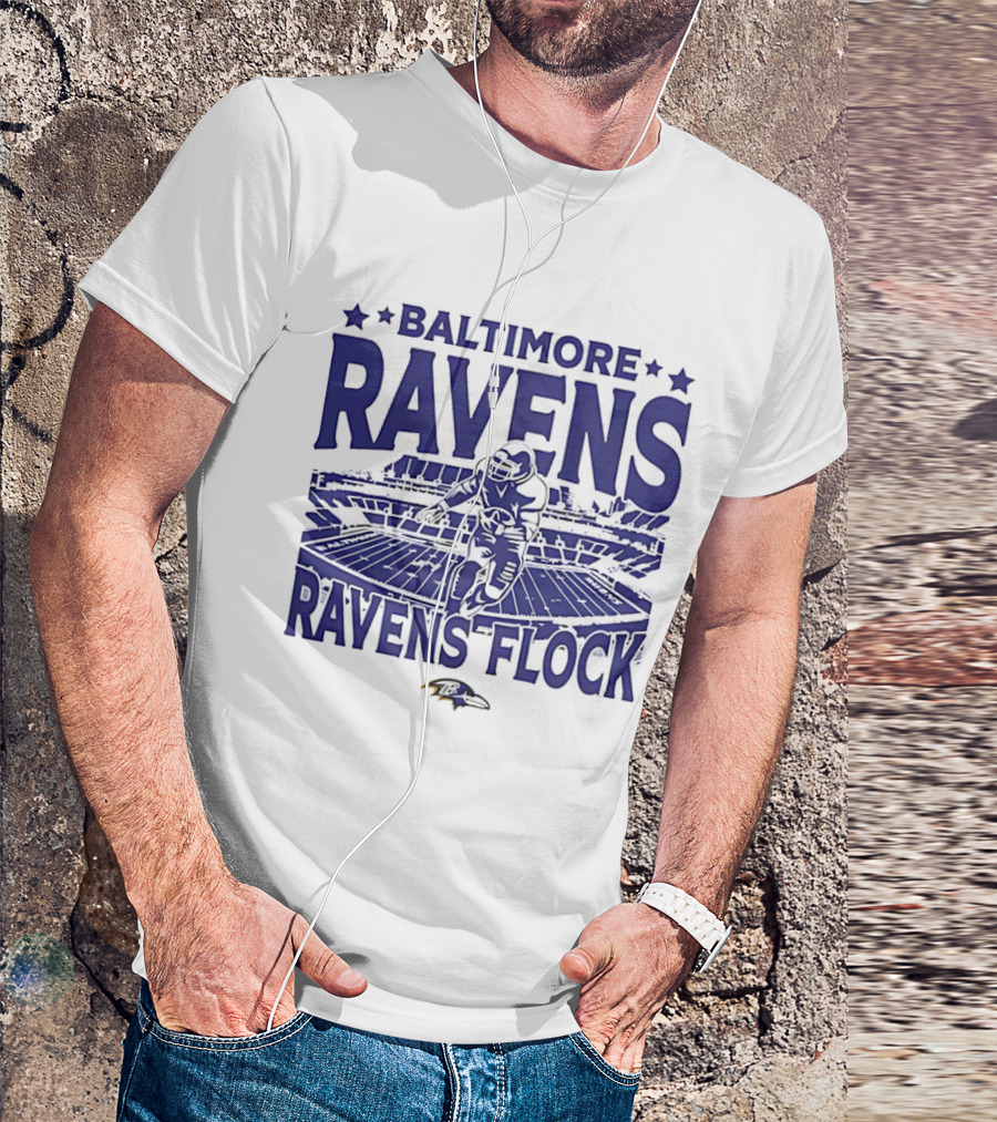 BALTIMORE RAVENS RAVENS FLOCK STADIUM FOOTBALL PLAYER T-Shirt