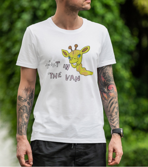 Giraffe Get In The Van Text Meme T-Shirt