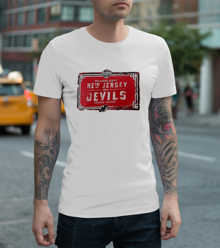NHL Global Series New Jersey Devils 2024 Czechia-Prague T-Shirt