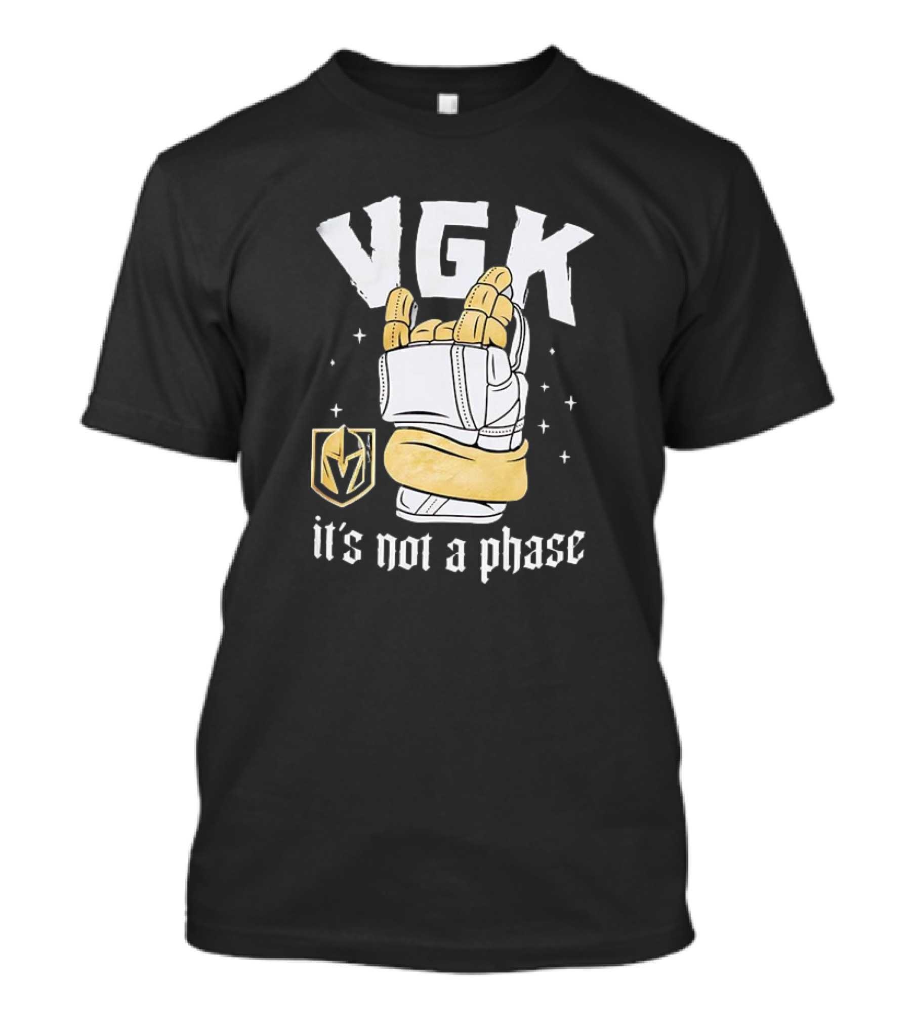 VGK Vegas Golden Knights It's Not A Phase Hockey Glove Emblem T-Shirt