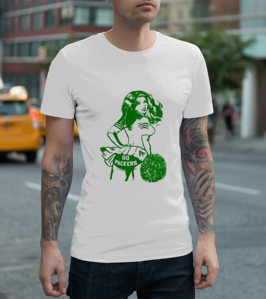 Green Bay Packers Cheerleader Go Packers Enthusiast T-Shirt