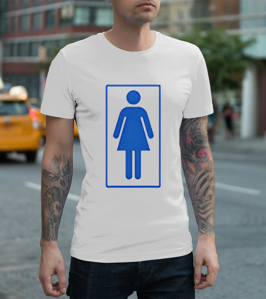 Na Kel Smith Mid90s Women Toilet Symbol Blue Sign T-Shirt