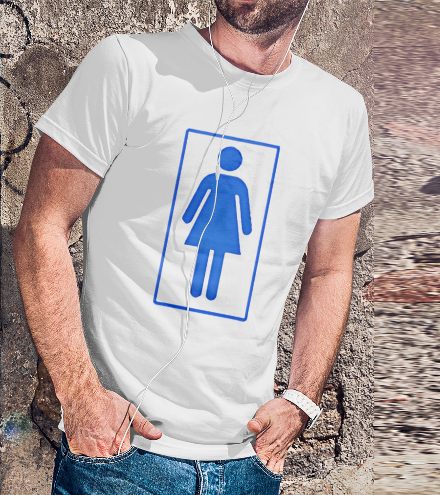 Na Kel Smith Mid90s Women Toilet Symbol Blue Sign T-Shirt