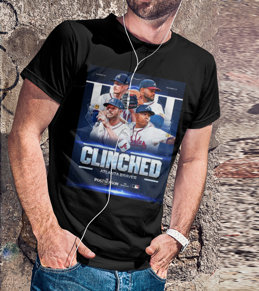 Atlanta Braves 2024 Postseason Clinched MLB Team Player T-Shirt