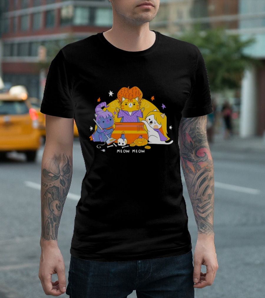 Meow Meow Hocus Pocus The Sanderson Cat Sisters T-Shirt