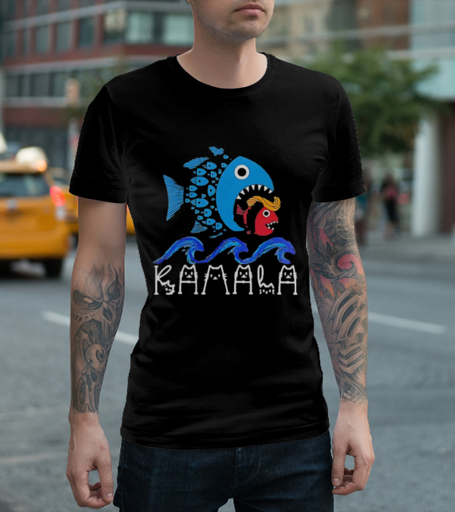 Kamala Harris Fish Eat Fish Trump T-Shirt