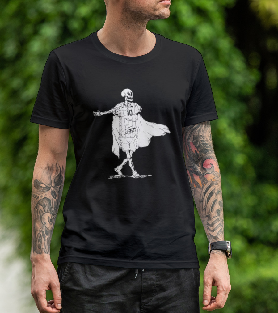 Lionel Messi Skeleton 10 Football T-Shirt