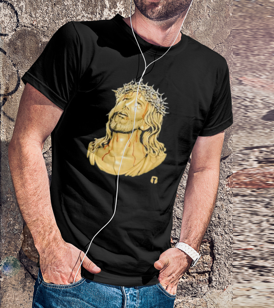Our Lord Jesus Christ With Crown Of Thorns And Drops Of Blood T-Shirt
