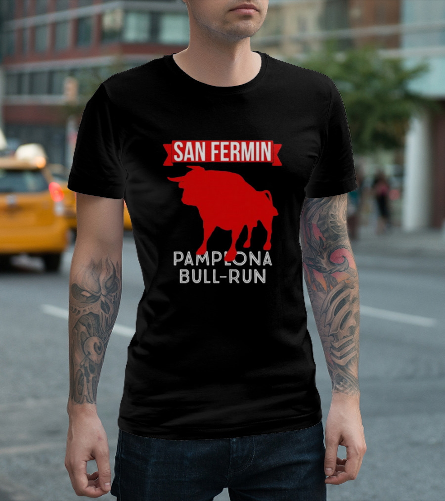 San Fermin Pamplona Bull Run Spain Festival Red Bull T-Shirt