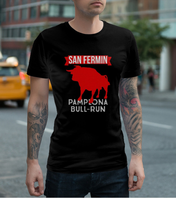 San Fermin Pamplona Bull Run Spain Festival Red Bull T-Shirt