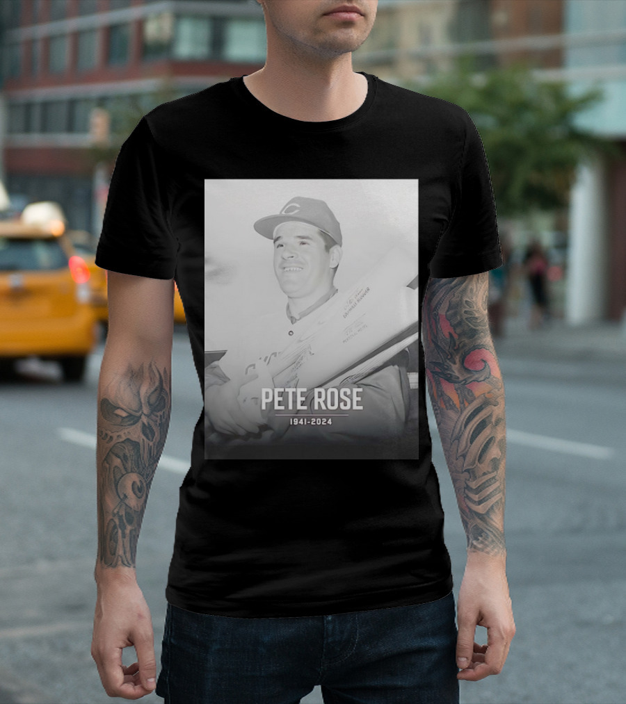 Cincinnati Reds Pete Rose 1941-2024 Thank You For Memories T-Shirt